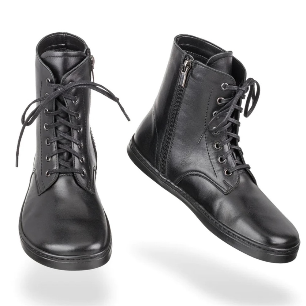 Peerko black leather barefoot boots size 39